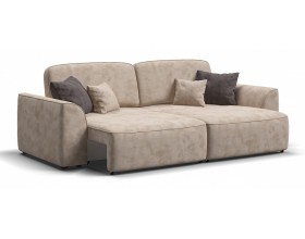 Кинг диван Велюр Алькантара пепел