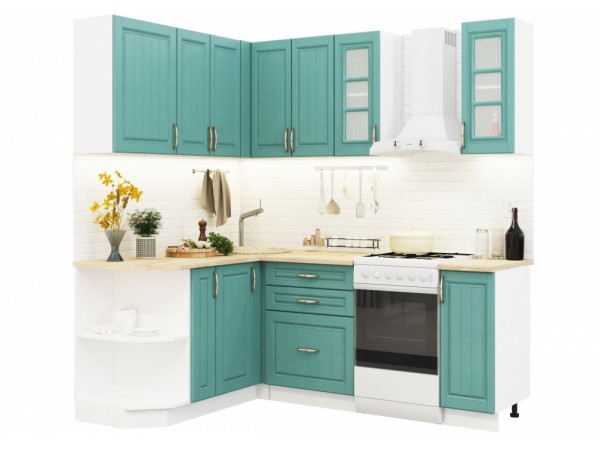 Кухня Лондон 1,5х2,0 м дуб изумруд Кухня Лондон 1,5х2,0 м дуб изумруд