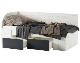 БЕАТРИС Кровать-софа КР900 Крафт белый-Антрацит