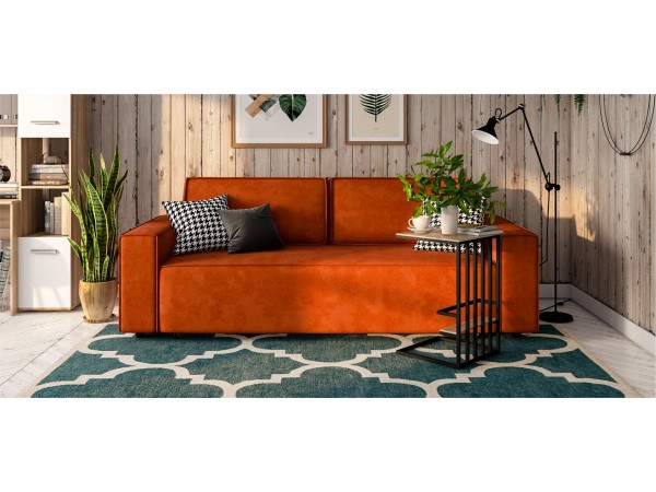 Диван Норд  велюр Alkantara оранж