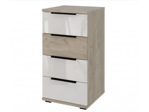 Комод 4 ящика Альянс СТЛ.435.10 Дуб крафт/Белый глянец