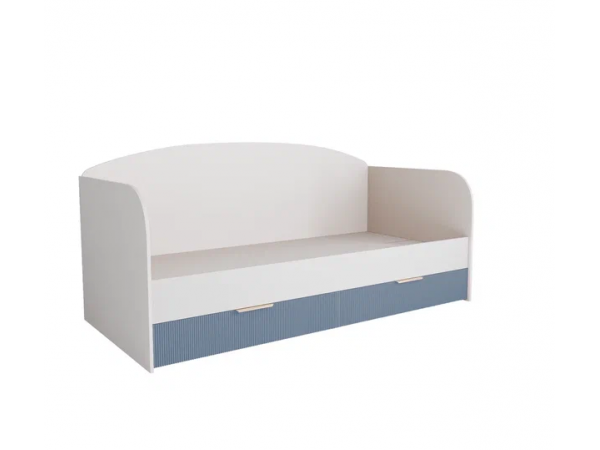 Кровать с ящиками МС Лавис ДКД 2000.1 Белый софт/Лазурь софт