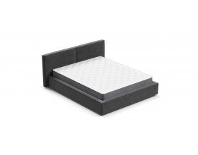 Норд Кровать+ПМ 160*200 Велюр Монолит серый