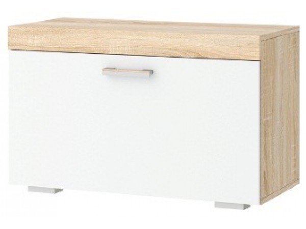 СОНАТА Обувница ОС-800 Сонома-Белый глянец 