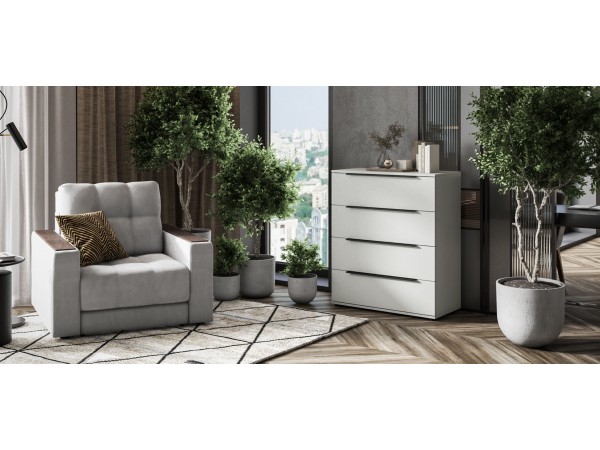 Комод BOSS STANDART Шиншилла серая