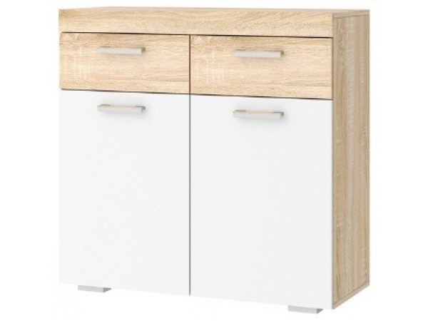 СОНАТА Тумба ТС-900 Сонома-Белый глянец