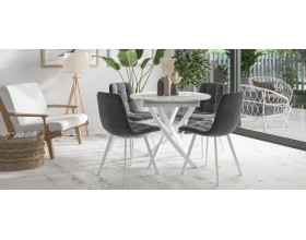 Стул НОРД Velutto серый, белый