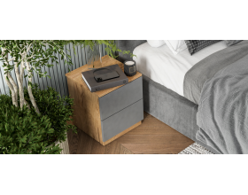 Тумба Симпл Крафт табачный, Серый графит