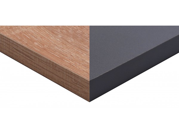 Тумба СИМПЛ NEW Крафт табачный, Серый графит