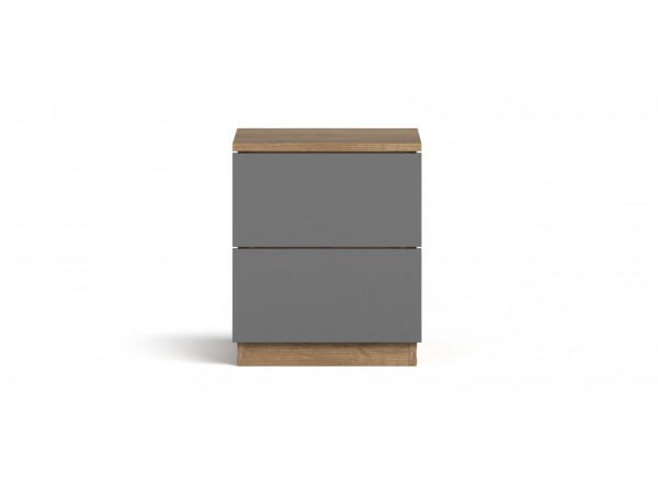 Тумба СИМПЛ NEW Крафт табачный, Серый графит
