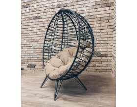 Кресло Кокон Круглое Премиум зигзаг на ножках