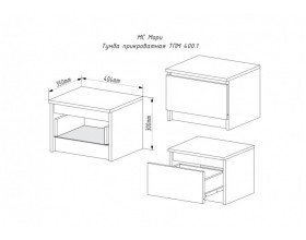 МС Мори Тумба прикроватная ТПМ 400.1 Графит