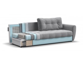 Престон диван Велюр Монолит сталь