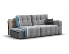 Босс ХО диван Велюр Монолит сталь