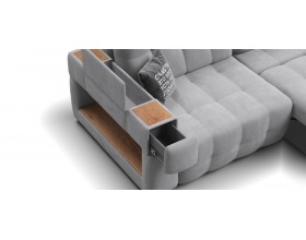 Босс ХО диван Велюр Монолит сталь