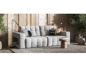 Босс ХО диван Велюр Монолит сталь