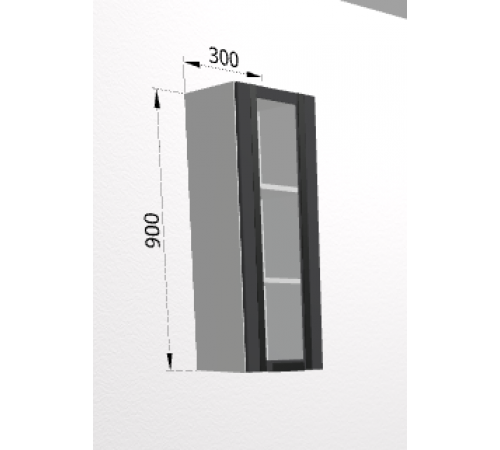 Шкаф верхний стекло высокий ВПВС 300