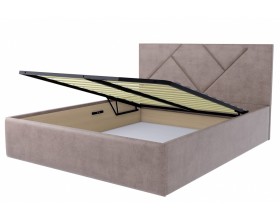 Кровать Лима 1,6 светло-коричневая Velutto 06 (Велюр)