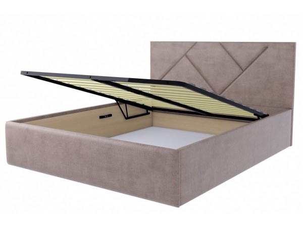 Кровать Лима 1,6 светло-коричневая Velutto 06 (Велюр) Кровать Лима 1,6 светло-коричневая Velutto 06 (Велюр)