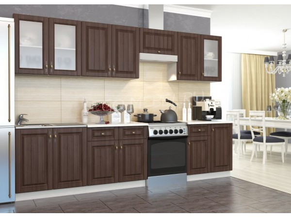 Кухня Вариант фасада Империя Бразильский орех 3,0 м 