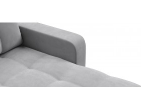 Денди угловой диван Велюр Монолит сталь