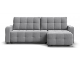 Денди угловой диван Велюр Монолит сталь