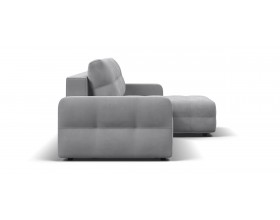 Денди угловой диван Велюр Монолит сталь