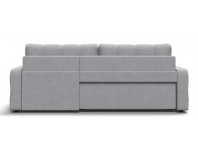 Денди угловой диван Велюр Монолит сталь