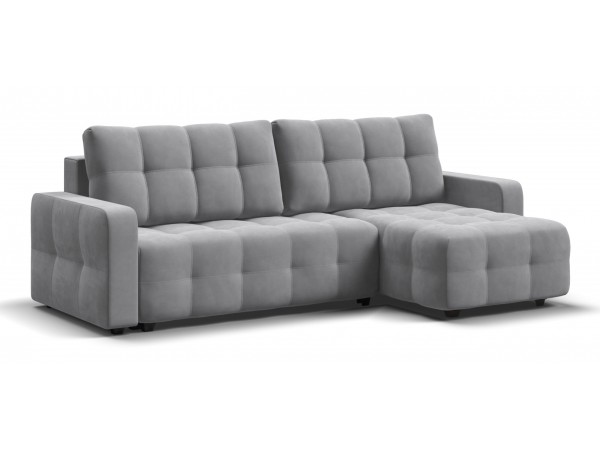 Угловой диван DANDY Euro SE велюр Monolit сталь
