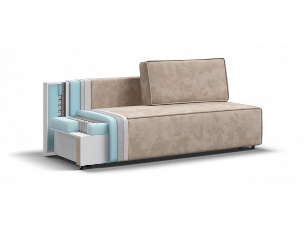 Диван NORD mini Велюр Alkantara пепел