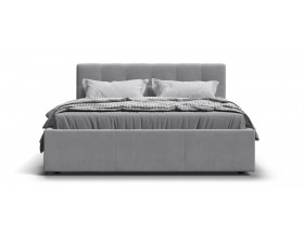 Белла Кровать+ПМ 160*200 Велюр Монолит сталь