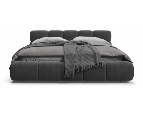 Босс Дрим Кровать+ПМ 160*200 Велюр Монолит серый