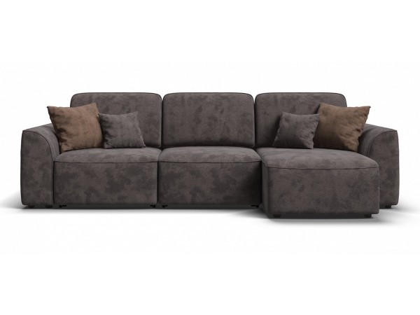 Угловой диван KING SE Велюр Alkantara серый