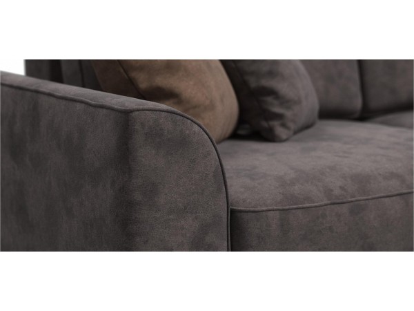 Угловой диван KING SE Велюр Alkantara серый