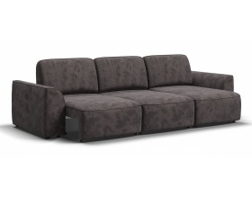 Кинг угловой диван Велюр Алькантара серый