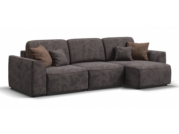 Угловой диван KING SE Велюр Alkantara серый