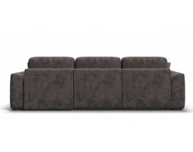 Кинг угловой диван Велюр Алькантара серый