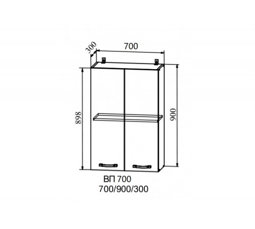 Шкаф верхний высокий ВП 700