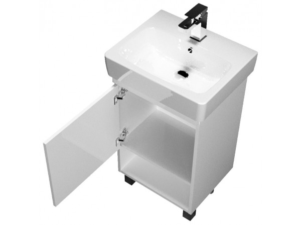 Тумба Tera 55Н 1д. Белый глянец