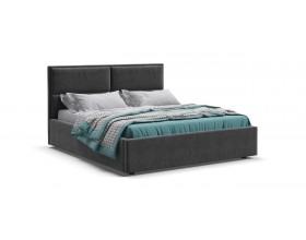 Кровать MILA + ПМ 160*200 велюр Monolit серая