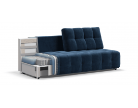 Босс Мини диван Велюр Монолит синий