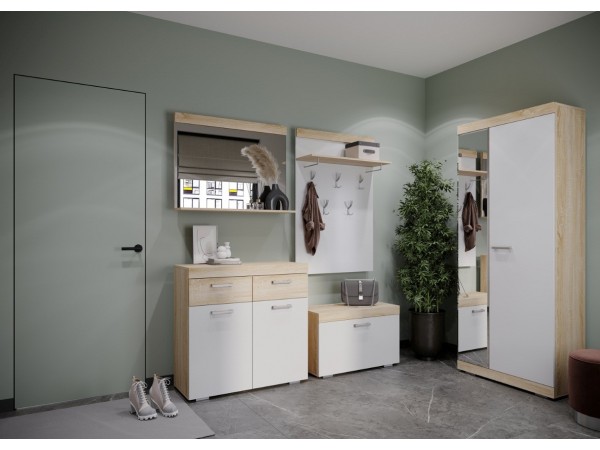 Прихожая Соната №2 сонома/белый глянец 