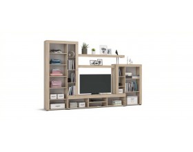 Монтана стенка Сонома+Белый снег