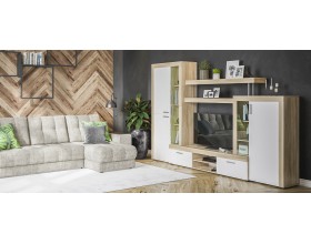 Монтана стенка Сонома+Белый снег