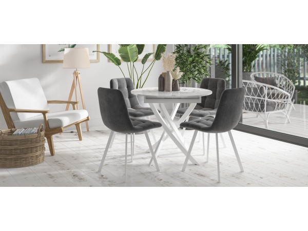 Стол Boss One Белый мрамор, Белый