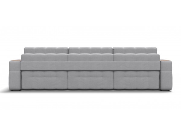 Диван BOSS.XO MAX велюр Monolit сталь / WOOD Smok