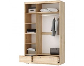 СОНАТА Шкаф ШСЗ-1350 Сонома-Белый глянец