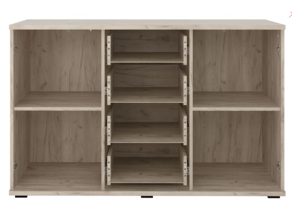  Комод 4 ящика 2 дв. Альянс СТЛ.435.09 Дуб крафт/Белый глянец