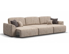 Кинг Макс диван Велюр Алькантара пепел