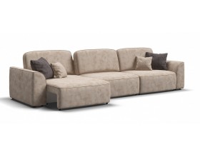 Кинг Макс диван Велюр Алькантара пепел